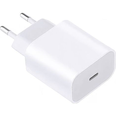 Chargeur pour iPhone - Chargeur rapide - Adaptateur + câble 20 W USB-C Blanc (1/3)