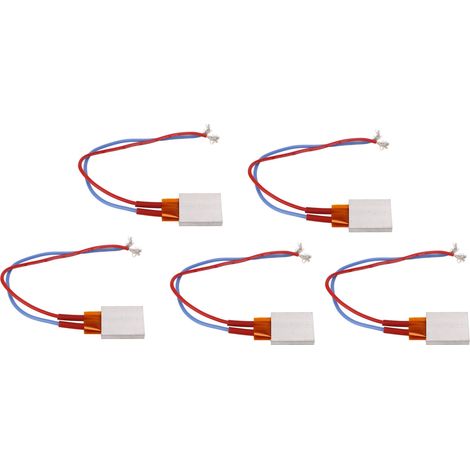 Lot de 5 plaques chauffantes PTC à température constante, chauffage rapide et haute sécurité, 25 x 21 x 5 mm, 200 °C, thermostat pour usage domestique, 220 V. (1/5)