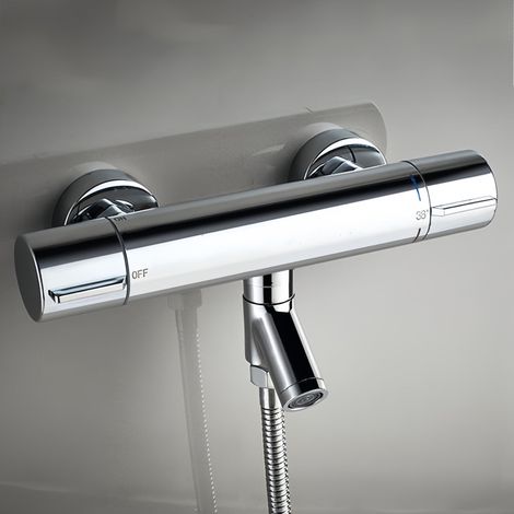 Mitigeur baignoire Thermostatique de Douche 38℃ Bain Chromé (1/5)