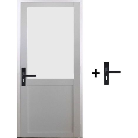 Blocco Porta Athena BIANCO H204 x L83 Dimensioni Tavolo Spingendo Destra + Maniglia (1/5)