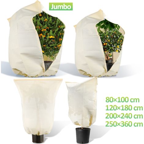 Housse D'hivernage, 100g/m², Plusieurs tailles, Voile d'hivernage pour Plantes, Ajustable, Robuste de protection, 80×100cm (1/5)