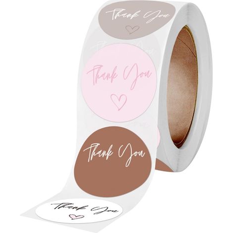 1-Inch Thank You Sticker Roll, 500 Labels (1/5)