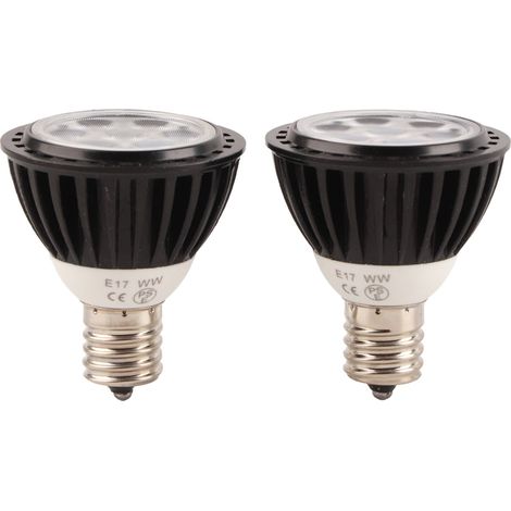 Lot de 2 Ampoules LED E17 7W 220V Lumière Chaude 2700K Aluminium PC Économie d'Énergie Longue Durée de Vie (1/5)
