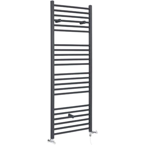 Hudson Reed Artle - Sèche-Serviettes Design Mixte Moderne Plat - Anthracite - 160 cm x 50 cm