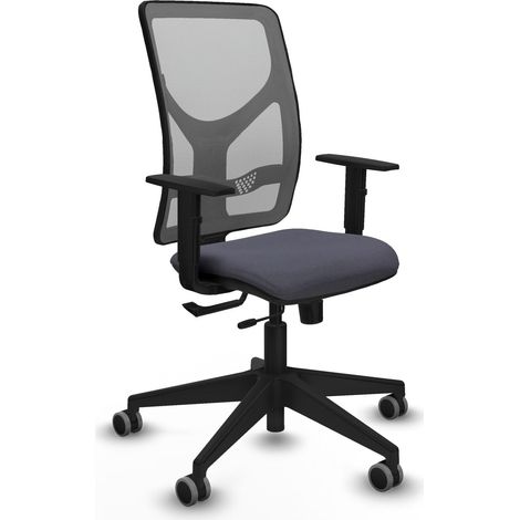 Silla de oficina piqueras y crespo Motilla gris tela malla (1/2)