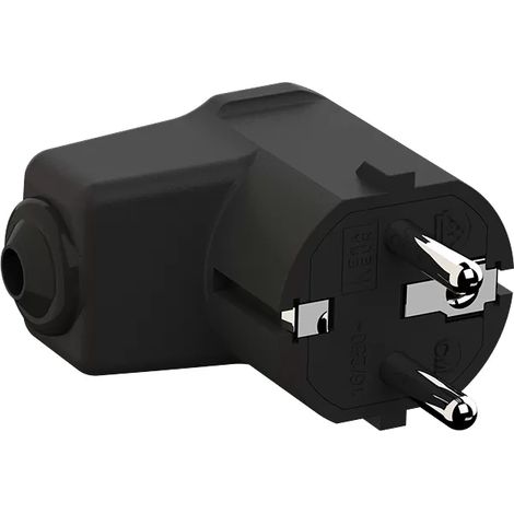 Bachmann 960.102 Schutzkontakt-Winkelstecker Polypropylen  250 V Schwarz IP20 (1/2)