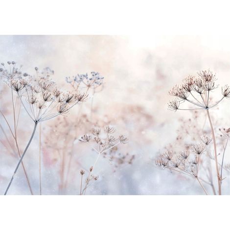 Papier peint mural fleurs boho nature intissé grand format design intérieur salon chambre pas cher 400x280 cm (1/5)