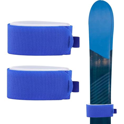 Skibinder mit Polsterung, verstellbar, 2 Stück, blau