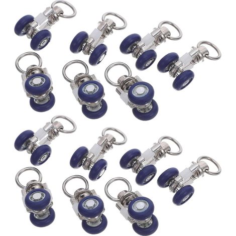Glisseur Rail Rideau en Acier Inoxydable et Plastique, Lot de 20 Rouleaux de Chenille Résistants aux Intempéries pour Rails de Rideaux Coulissants, Installation Facile pour (1/5)