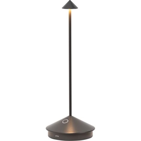 Lampada a led da tavolo Pina Pro Titanio ricaricabile e dimmerabile - 2.2W, 2200-2700-3000 K, IP54