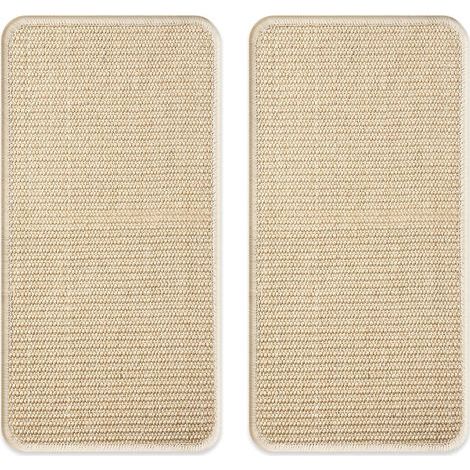 2 Pièces (Couleur Bois) Tapis griffoir pour Chat,50x25cm,Antidérapant Griffoir Chat Canapé,Tapis griffoir Chat,Convient aux Murs et aux Coins, Anti Rayures, protège Les Meubles et Les canapés (1/5)