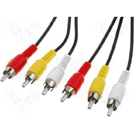 Cable Audio Video RCA 3m Male Male (1/2)