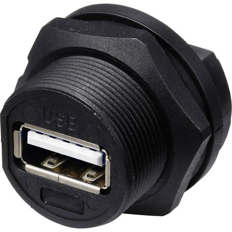USB 2.0-Buchse für die rückseitige Montage (Gewinde) TC-E13T-FU2-PPF TC-13543552 TRU COMPONENTS In (1/4)