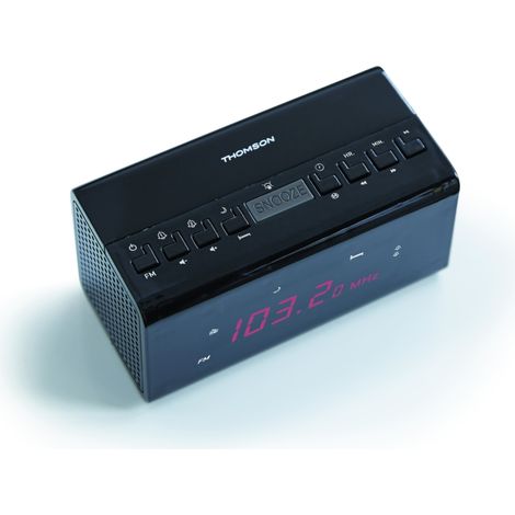 Radio Reloj Thomson con Alarma Dual
Especificaciones:
-Radio FM
-Despertador por timbre/radio
-Funciones de siesta, sueño y repetición de alarma
-Alar