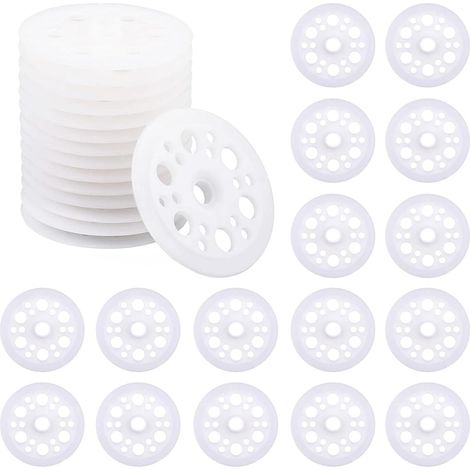 100 x Plastic Flat Washers, 46 mm Plastic Washers, Polypropylene Plastic Washers, Foam Washers for Fixing and Supporting Foam Insulation Boards (1/5)