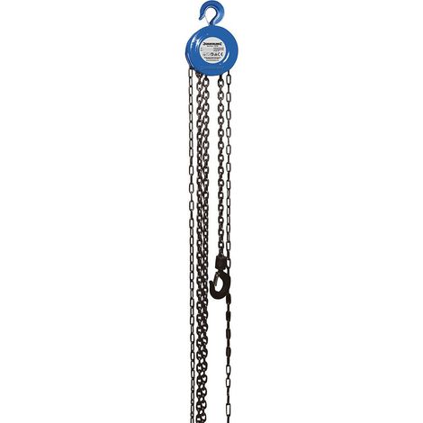 Axitronic – Palan à main à chaîne 1 tonne – Charge maximale 1 tonne – Hauteur de levage 2.5m – Chaînes en acier trempé – Frein de charge mécanique