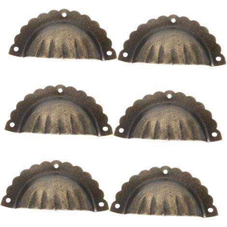 Boutons De Meubles Demi-cercle Vintage En Bronze Boutons Décoratifs Pour Tiroirs Et Commodes Lot De 6 Pièces Poignées Pour Armoires Cuisine Usage Décoratif Et Fonctionnel (1/5)