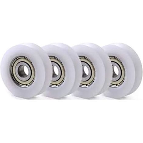 Lot de 10 625zz 695zz roulement à billes recouverts d'une couche POM PA en nylon coulissant rouleau de guidage de roue Type Rond Nonstandard Roulement (Taille : 5X21.5X7White) (1/4)