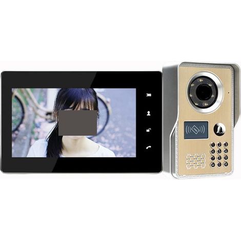 Caméra de sécurité sans Fil avec Sonnette vidéo 1080P HD Interphone Vidéo sans Fil Sonnette Maison Mot De Passe Système De Contrôle D'accès Villa 2.4G Sonnette sans Fil Installation Facile (1/5)