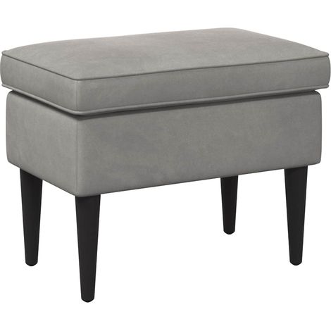 Hocker Hellgrau 55 x 35 x 41 cm Samt vidaXL