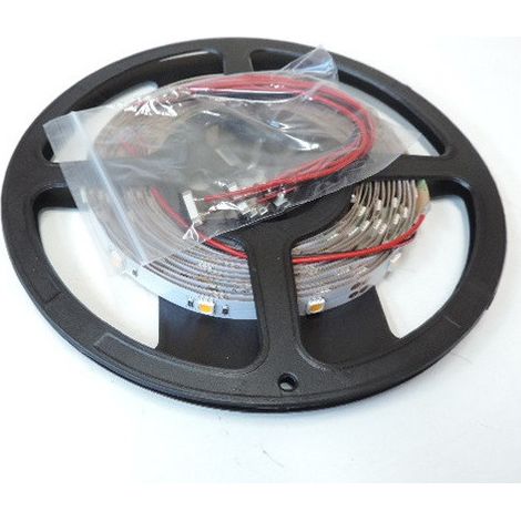 Ruban bandeau LED 7.2W/m chaud 2700K 430lm/m longueur 5m souple SMD5050 alim 24V DC (non incl) 30leds/m interieur IP20 (1/2)