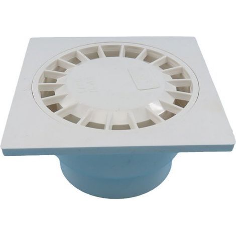 Caniveau de sol rond en PVC à simple insert – pour balcon, évacuation des odeurs, diamètre 75 mm (1/3)