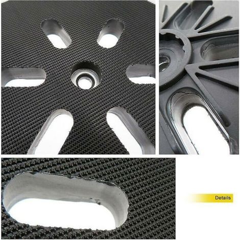 Plateau de ponçage - - 150 mm - Pour ponceuse excentrique Bosch - Vis Poweka - Haute qualité (1/4)