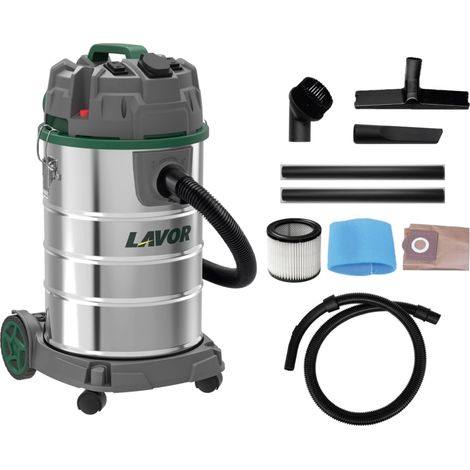 aspiratore solidi liquidi elettrico lavor "dozzy power" con presa elettroutensili 1400w 30lt 40l/s
