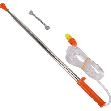Extensión telescópica de acero inoxidable para pulverizador – 120–240 cm, boquilla integrada para esterilizar árboles frutales