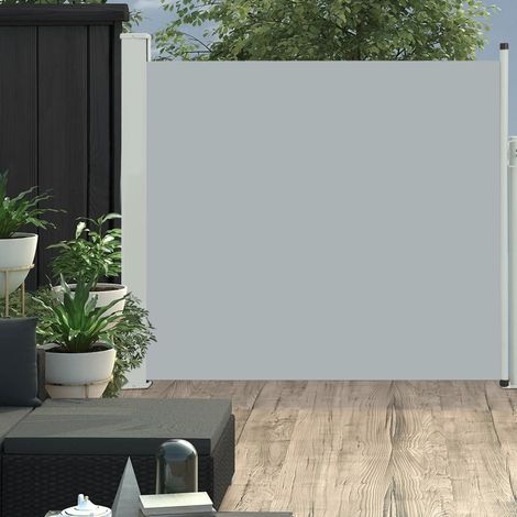 Auvent latéral rétractable de patio,Auvent facile à assembler Anti-UV 170x300 cm Gris -FR53020 (1/5)