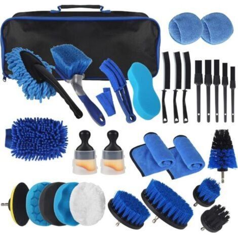 31-Pièces Kit de Nettoyage Automobile avec Sac Transportable pour Détaillage Intérieur et Extérieur (1/5)