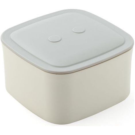 Boîte de couture magnétique PP polyester colorée multifonction style scandinave, boîte de rangement artisanale pour maison, blanc et gris. (1/5)