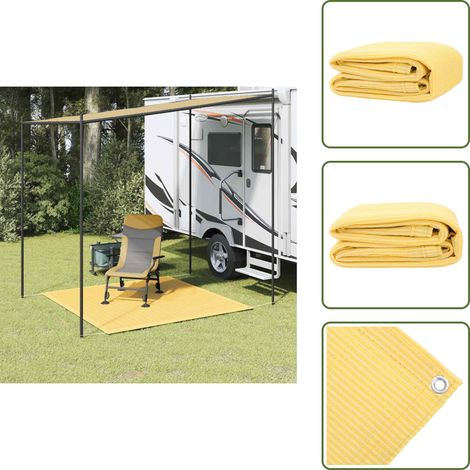 The Living Store Tapis de tente 200x200 cm Beige - Tapis extérieur (1/5)