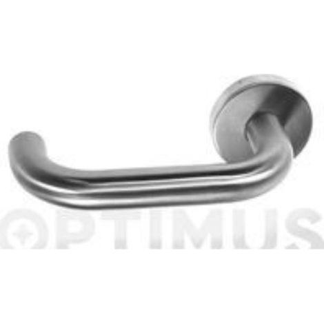 FPLUS juego manivel.inox mru-3 , Juegos de manivelas de acero inoxidable con roseta, con roseta oval o con placa cuadrada. 
En cada juego de manivelas se incluye: tirafondos, torni
