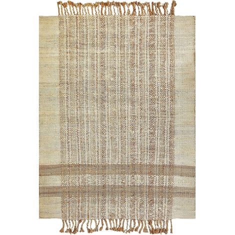 Teppich ORTAOBA Beige 140 x 200 cm Jute