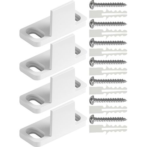 Guide de sol pour porte de grange coulissante plastique, blanc (1/5)