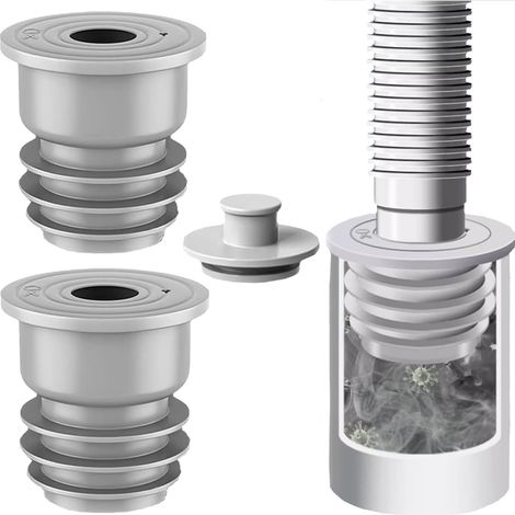 2 Pièces Joint de Tuyau, 45-50mm, Silicone, Anti-Odeur, Anti-Débordement, Lave-Linge, Cuisine, Salle de Bain