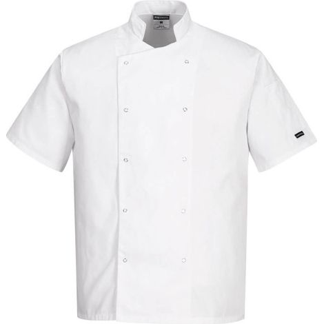 Chaqueta de cocina chef Cumbria Unisex bolsillo manga bolígrafo C733 XL Blanco