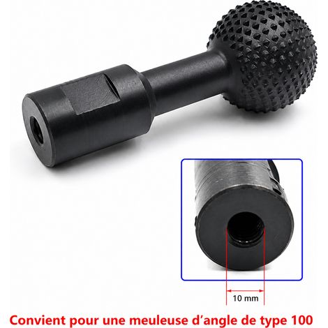 Fraise rotative sphérique pour bois râpe 10 mm, embout adapté aux meuleuses d'angle type 100, 500 g – Livraison gratuite (1/4)