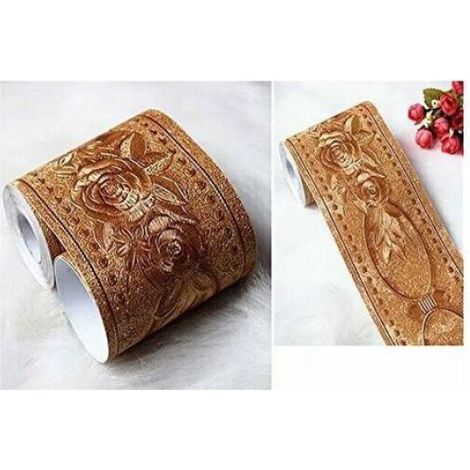 Frise murale autocollante motif floral 10,6 cm x 5 m – Vinyle imperméable pour cuisine et salle de bains – Résistant à l'humidité et (1/5)