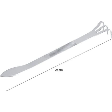 24CM Stainless Steel 3 Tines Plants Pot Rake Gardening Cultivator Soil Farming Tools (1/5)
