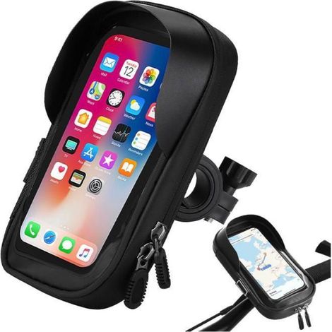 Support Telephone Velo Etanche, Porte Telephone Velo Telephones, 360° Rotation IPX6 Sacoche Guidon Cyclisme pour 5,5-7 PANIER VELO (1/4)