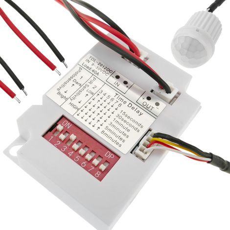 BeMatik - Détecteur de mouvement infrarouge de plafond Mini DC encastré (1/5)