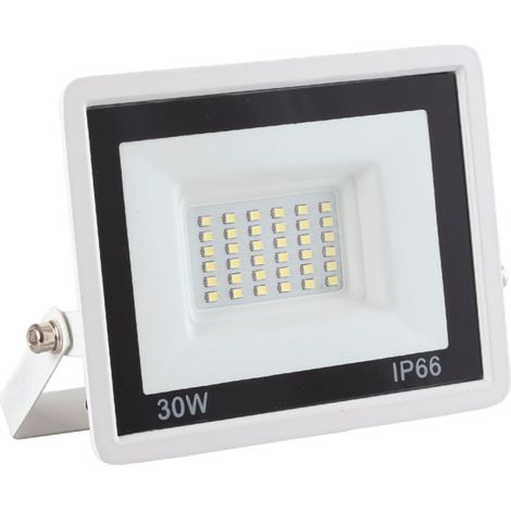 Foco Proyector LED 30W 2.400Lm 6000ºK IP66 Regulable 60,000H Acabado Blanco [LM-6004-W-CW] (1/5)