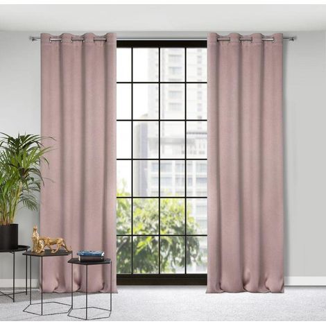 PRÊT RIDEAU CARLO 135 X 250 CM ROSE POUDRE (1/5)
