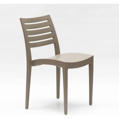 24 Sedie Firenze Grand Soleil polipropilene ristorante offerta stock - Beige