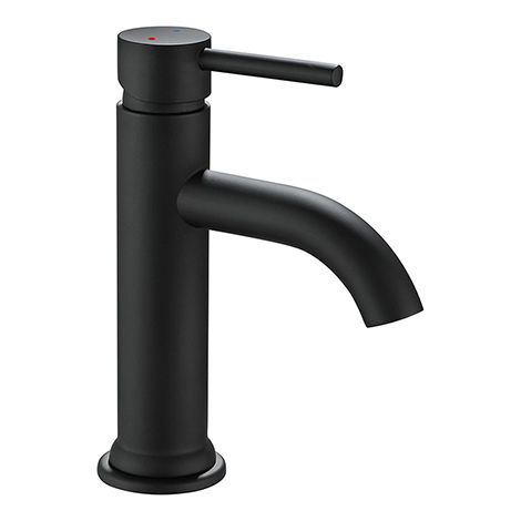 Edouard Rousseau – Mitigeur lavabo noir ILO SMALL – Bec fixe – Cartouche céramique Ø 25 mm – Hauteur 165 mm – Installation facile (1/3)