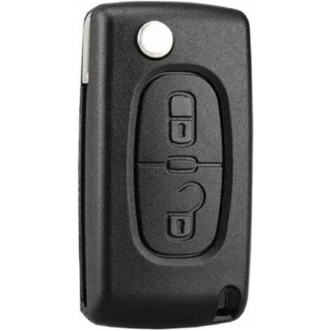 (2 Boutons, CE0536) 2 Boutons Coque Clé Compatible CE0536 clé à Rabat Pliable pour Peugeot 307 308 Citroen C4 C5 (1/3)