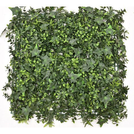 Mur végétal, plantes artificielles pour montage mural, 50 x 50 cm, jardin mural, décoration de plantes artificielles, mur vert de protection solaire (1/5)