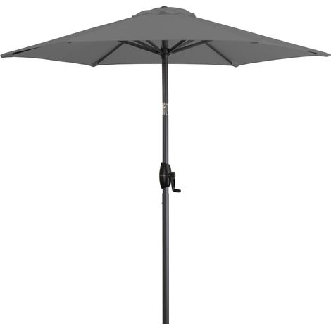 Derby Sonnenschirm/ Kurbelschirm "Basic Lift neo 180" mit Höhenverstellung, 180 cm, anthrazit, Bezug aus 100% Polyester, Gestell aus Aluminium, 4,7 kg Sonnenschirm / Kurbelschirm "Basic Lift neo 180" (1/5)